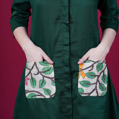 Cotton Silk One Piece Dress