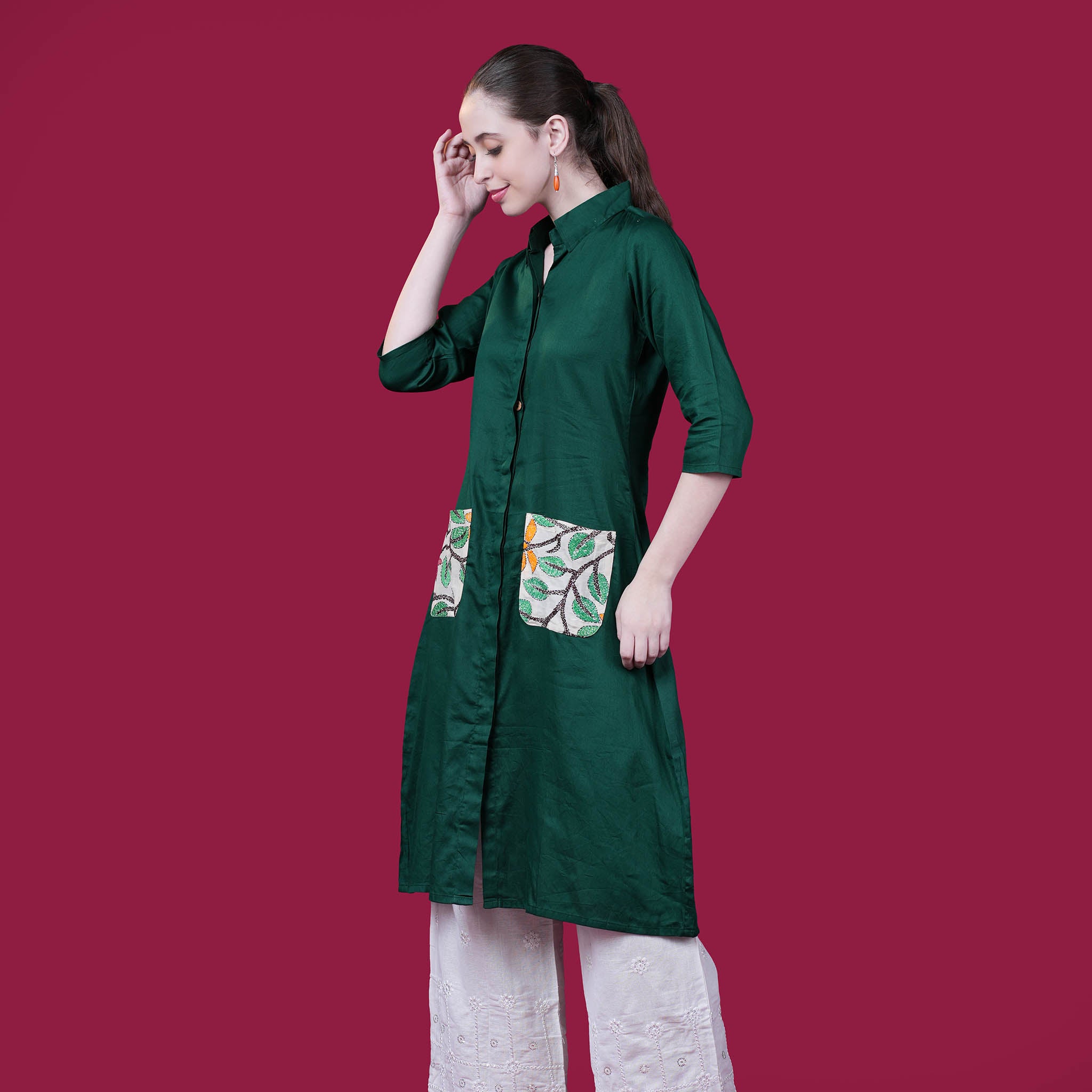 Cotton Silk One Piece Dress