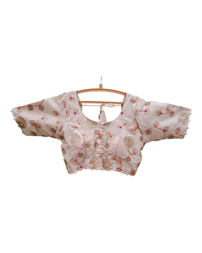 Buy Cotton Blouse With Embroidery and Gota Lace Work – Tvahra