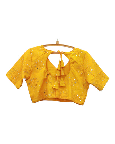 Buy Mirror Work Silk Blouse – Tvahra