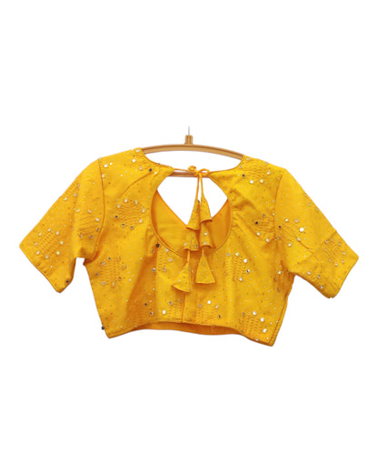 Buy Mirror Work Silk Blouse – Tvahra