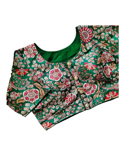 Buy Colorful Art Silk Blouse with Floral Print in  – Tvahra