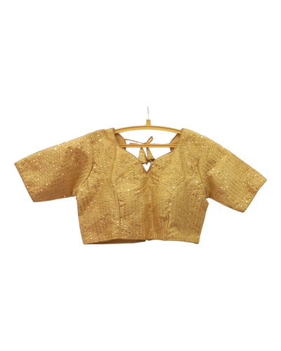 Buy Gold Sequins Silk Blouse – Tvahra