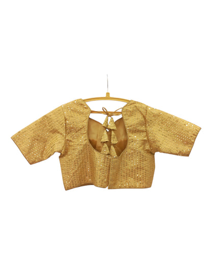 Buy Gold Sequins Silk Blouse – Tvahra