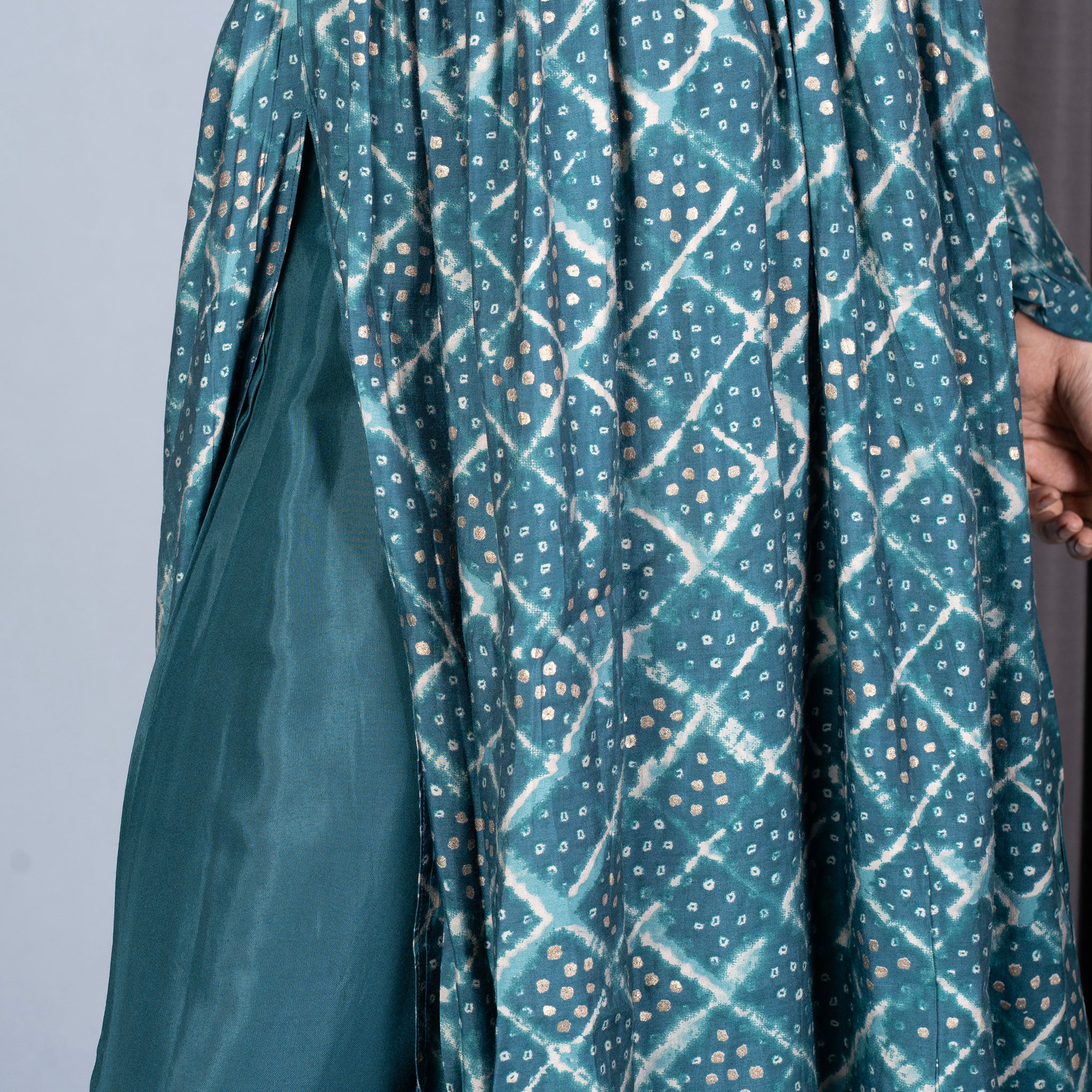 Bandhini Printed Alia Nyra Cut Modal Muslin Kurta, Pallazo Pant & Dupatta Set