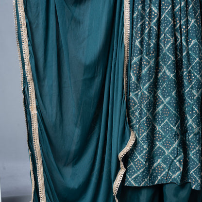 Bandhini Printed Alia Nyra Cut Modal Muslin Kurta, Pallazo Pant & Dupatta Set
