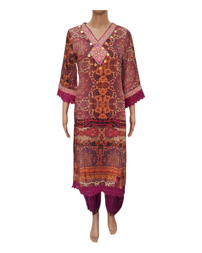 Buy Muslin Kurta Pant Dupatta Set With Afghan Pant – Tvahra