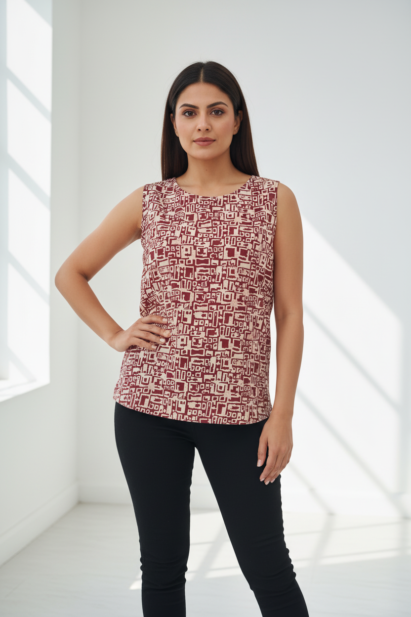 Sleeveless Cotton Top