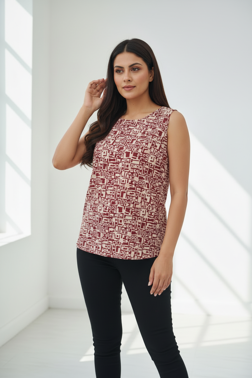 Sleeveless Cotton Top