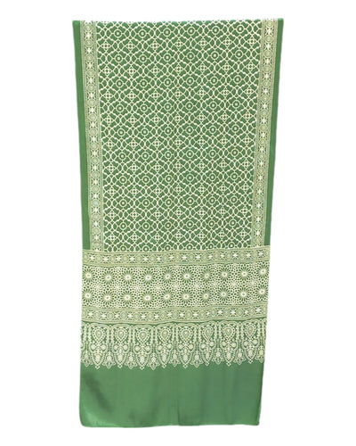 Buy Ajrakh Print Mashru Silk Stole in  – Tvahra