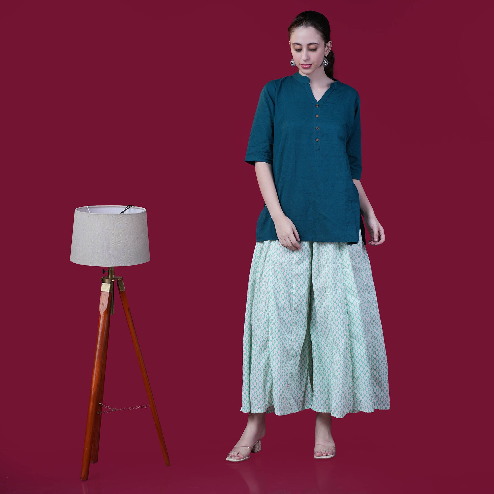 Printed Cotton Kali Pallazo