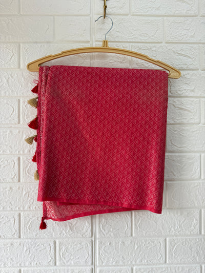 Kota Silk Saree With Kantha Staple Design