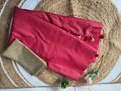 Kota Silk Saree With Kantha Staple Design