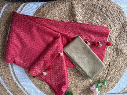 Kota Silk Saree With Kantha Staple Design