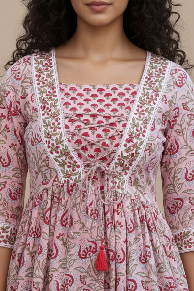 Women's A Line Cotton Tunic Floral Print