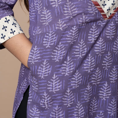 Dabu Ajrakh Fusion Cotton Kurta