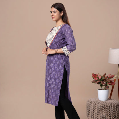 Dabu Ajrakh Fusion Cotton Kurta