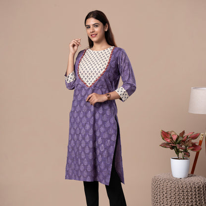 Dabu Ajrakh Fusion Cotton Kurta