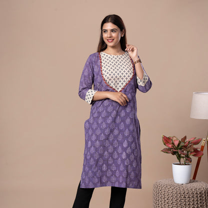 Dabu Ajrakh Fusion Cotton Kurta