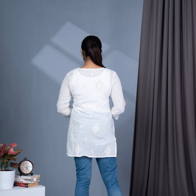 Embroidery With Sequin Cotton Tunic