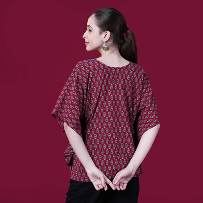 Free Style Loose Fit Crop Top With Panel