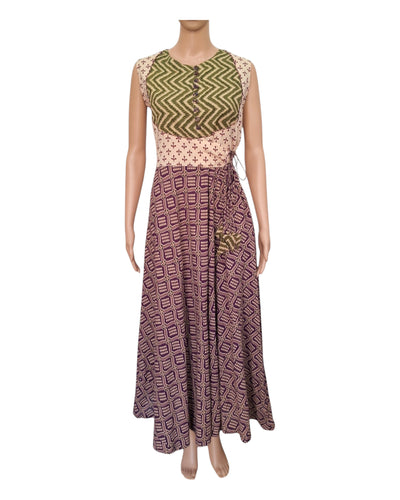 Buy Designer Cotton Sleeveless One Piece Dress – Tvahra