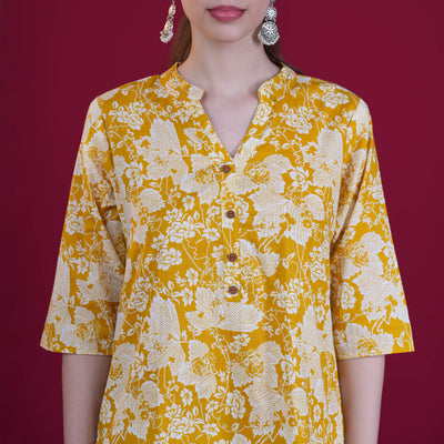 Floral Print Cotton Tunic
