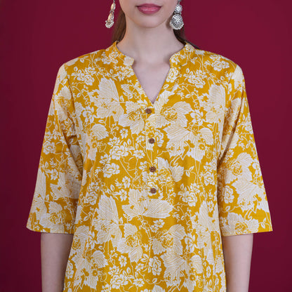 Floral Print Cotton Tunic