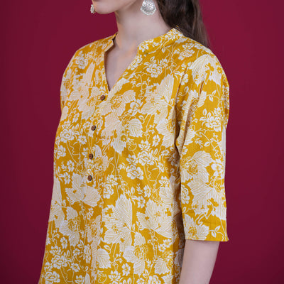 Floral Print Cotton Tunic