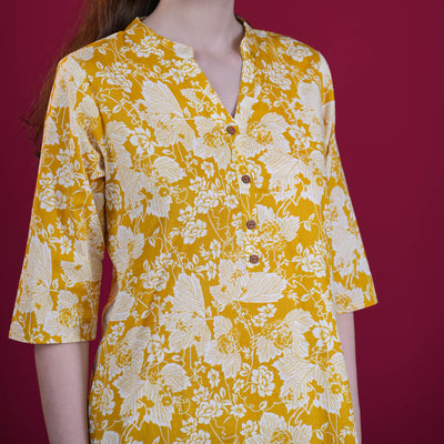 Floral Print Cotton Tunic