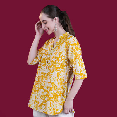 Floral Print Cotton Tunic