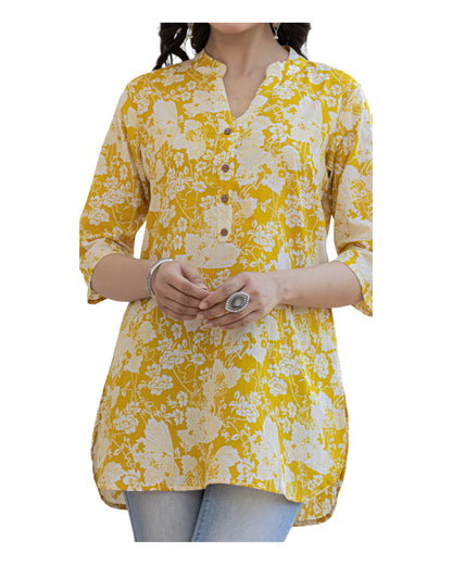 Buy Floral Print Cotton Tunic – Tvahra
