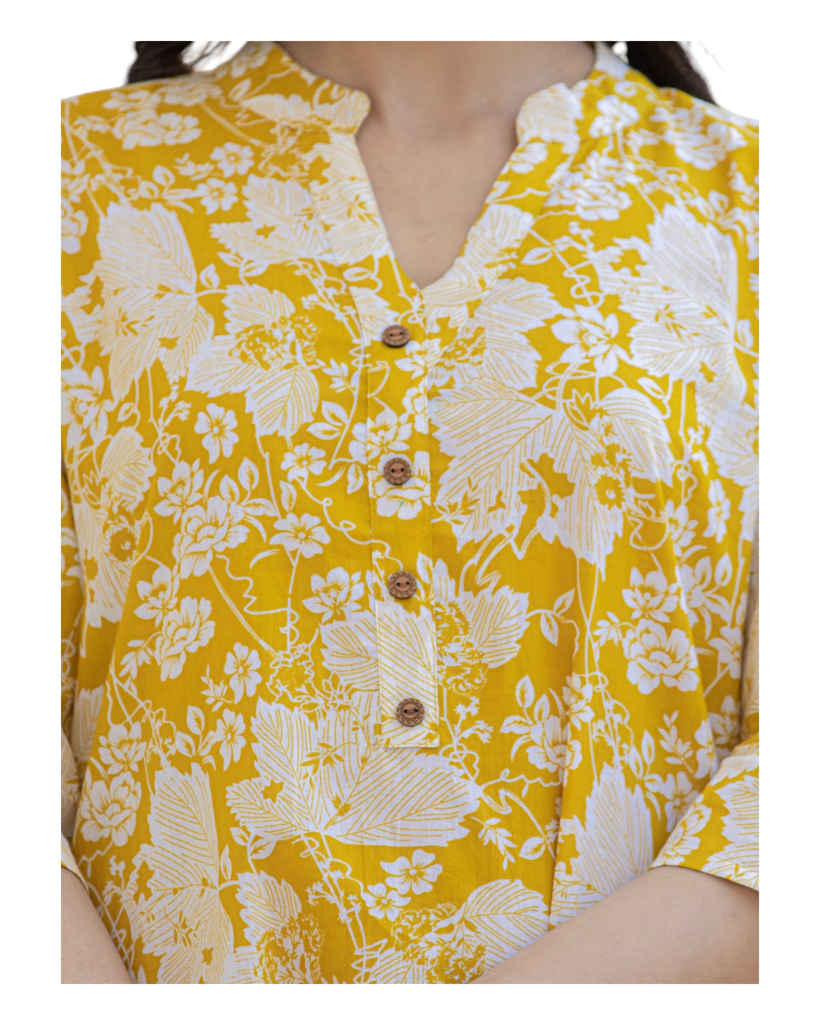 Buy Floral Print Cotton Tunic – Tvahra