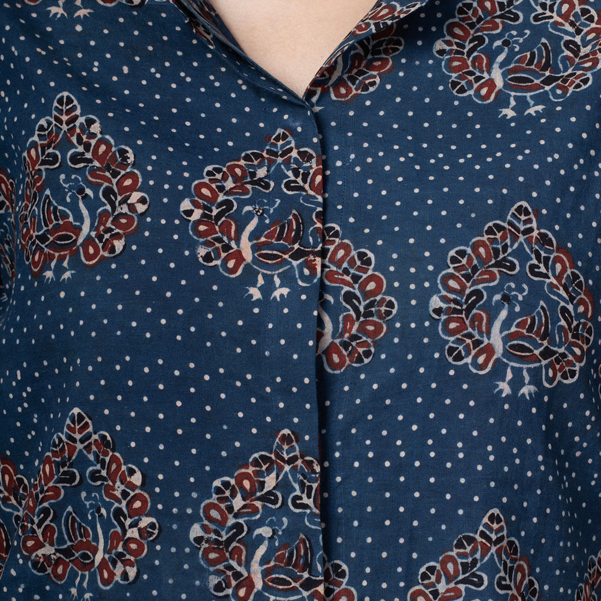 Ajrakh Print Cotton Shirt