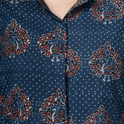 Ajrakh Print Cotton Shirt