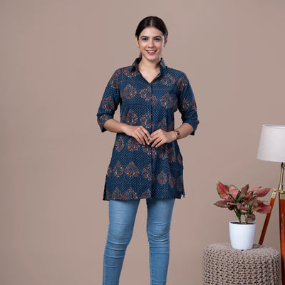 Ajrakh Print Cotton Shirt
