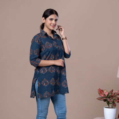 Ajrakh Print Cotton Shirt