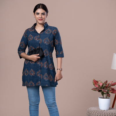 Ajrakh Print Cotton Shirt