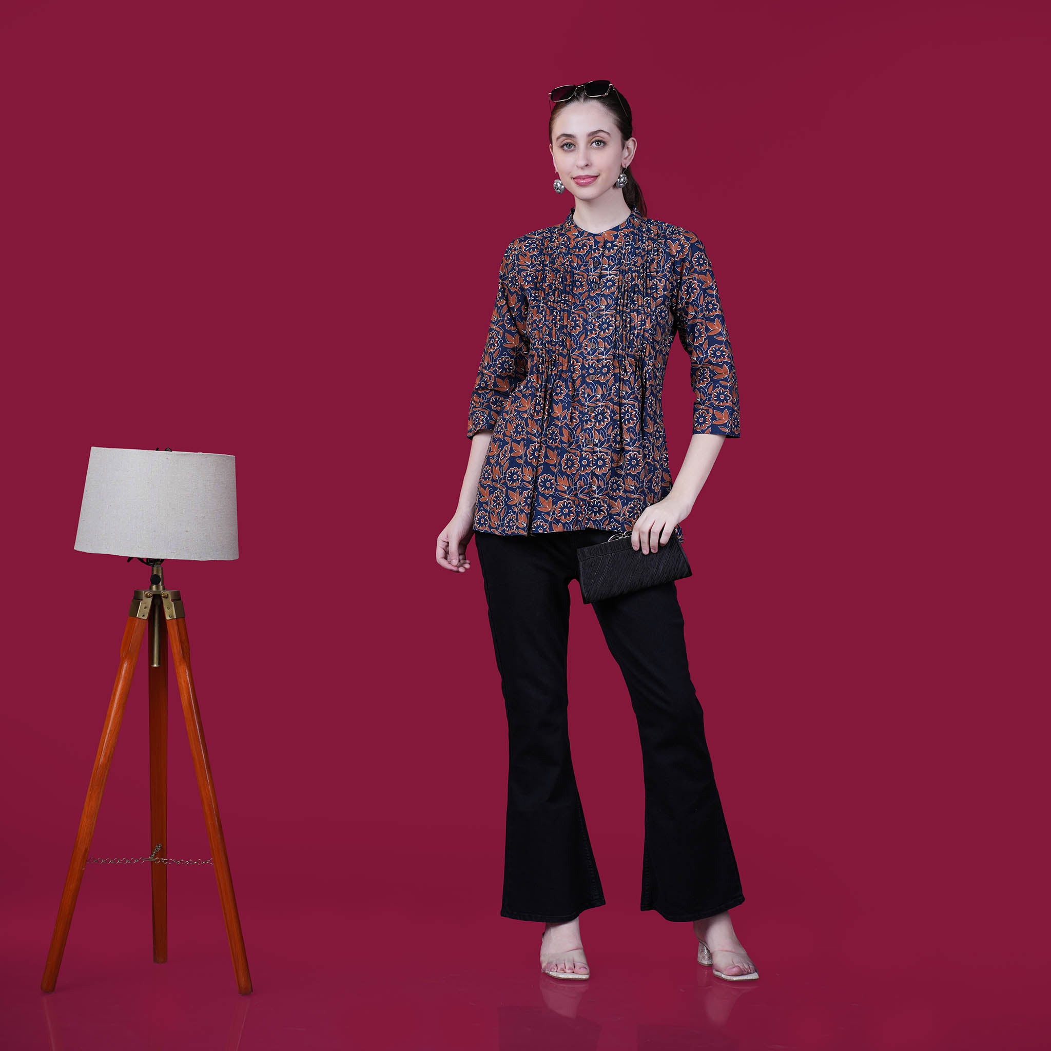 Floral Printed A-Line Cotton Tunic