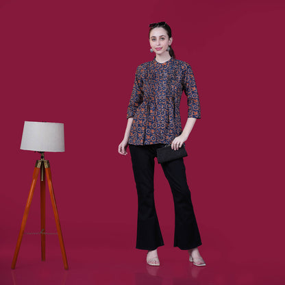 Floral Printed A-Line Cotton Tunic