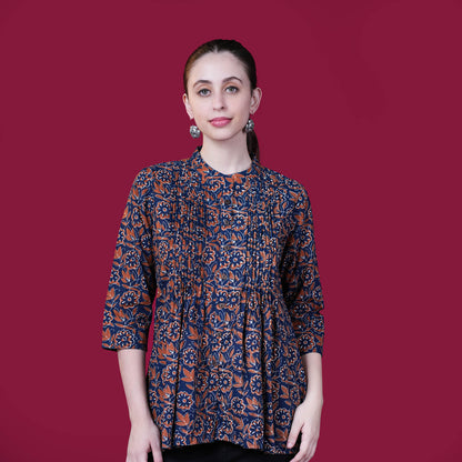 Floral Printed A-Line Cotton Tunic