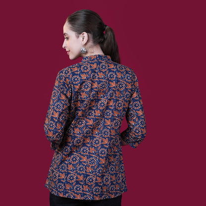 Floral Printed A-Line Cotton Tunic