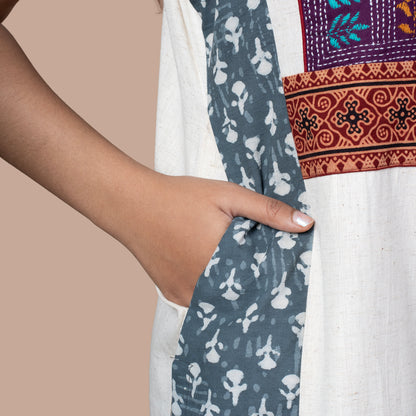 Kantha Work Cotton Fusion Kurta