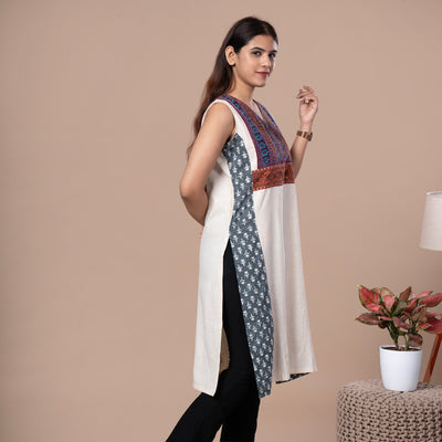 Kantha Work Cotton Fusion Kurta