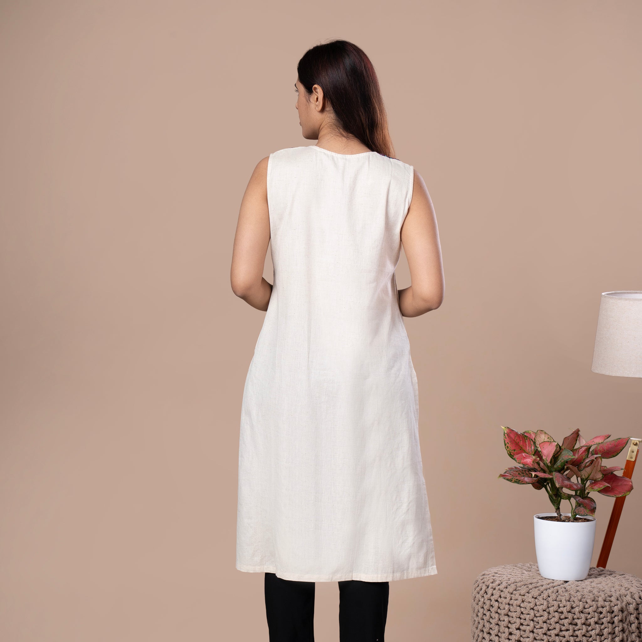 Kantha Work Cotton Fusion Kurta