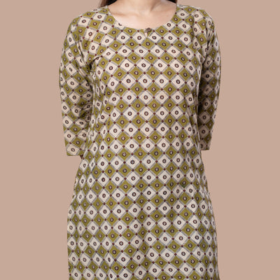 Kalamakari Print Cotton Kurta