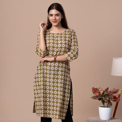 Kalamakari Print Cotton Kurta