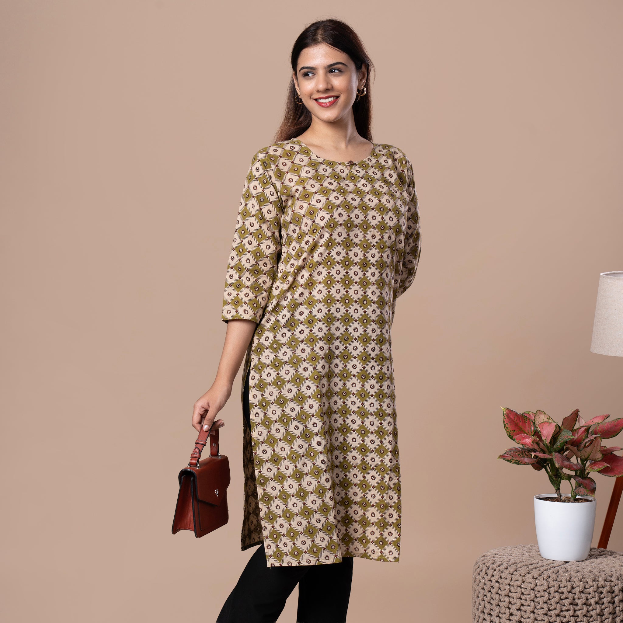 Kalamakari Print Cotton Kurta