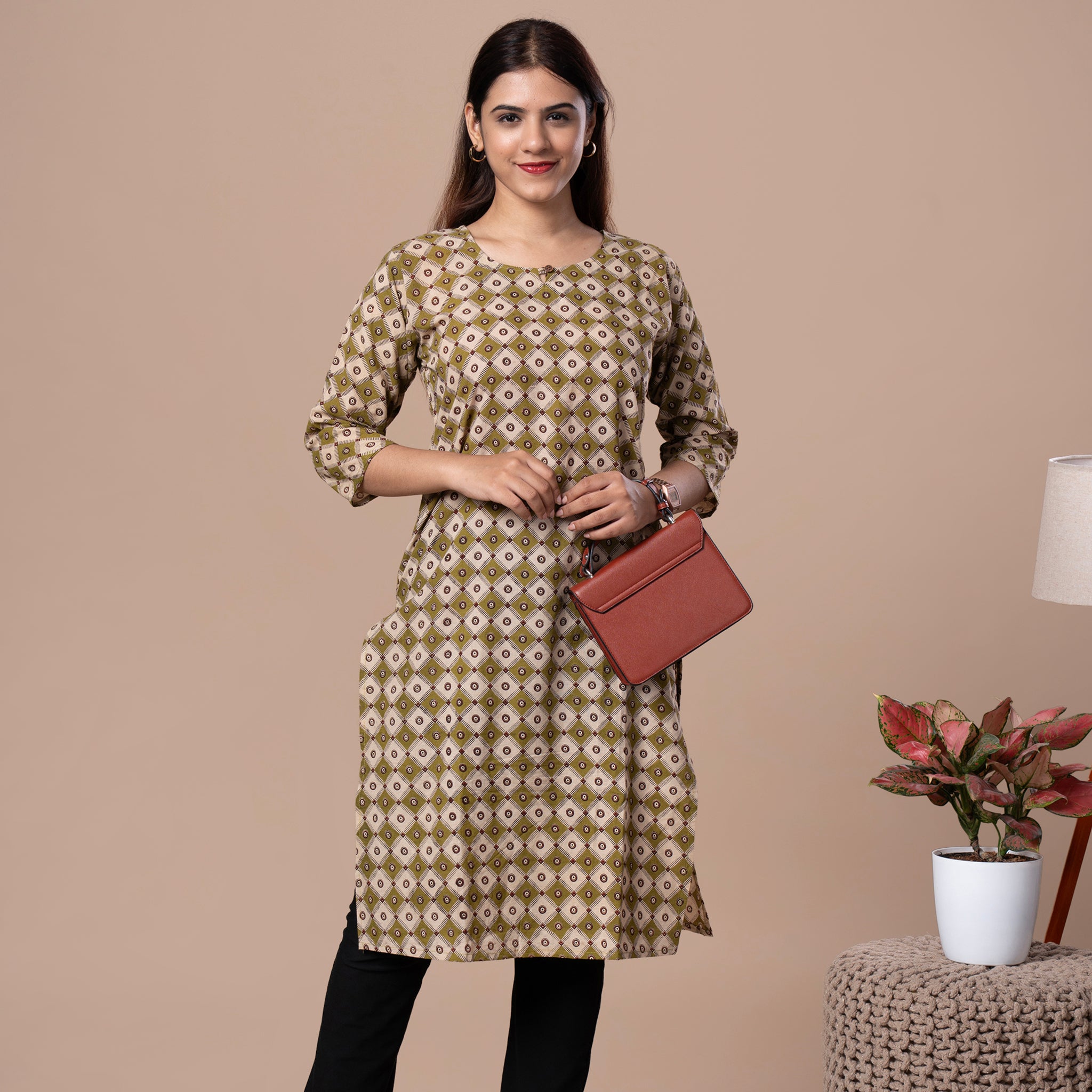Kalamakari Print Cotton Kurta