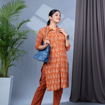 Dabu Print Cotton Co-Ord Set